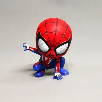 Originalus Marvel Spiderman Veiksmų Skaičius, Modelis Disney Animacinių filmų Kawaii Vaikams, Mini Lėlės Apdailos PVC Surinkimo Statulėlės Žaislai Modelis