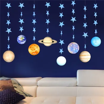 Baby Shower Papuošalai Aštuonių Planetų Reklama Kosmoso Galaxy Sistema Temą Šalis Dekoro Berniukas Gimtadienio Dekoracijas Prekes