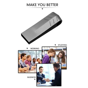 Metalo USB Pendrive 128GB 64GB 32GB 16GB 8GB 4GB Šuolis Ratai Vandeniui Metalo Klavišą Pendrive Kortelė Memory Stick su paketų prižiūrėtojų raktinę