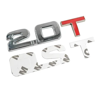 Naujų Automobilių 3D Metalo 1.6 T 1.8 2.0 T T Logotipo Lipdukas Emblema Ženklelio Lipdukai Automobilio 3D Metalo Tūris išmetamųjų Teršalų Lipdukas Automobilio Stiliaus