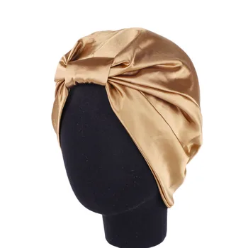 Mados Musulmonų Šilkiniai Turbanas Plaukams moterų Wrap Galvos Kepurės panele miega skrybėlę moterų Hairloss Chemo Indija Skrybėlę Satino Turbante Mujer