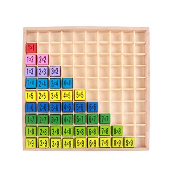 Vaikų Žaislai 99 Daugybos Lentelė Matematikos Aritmetikos Mokymo priemonių Vaikams 10'x10 Pav Blokai Montessori Ugdymo