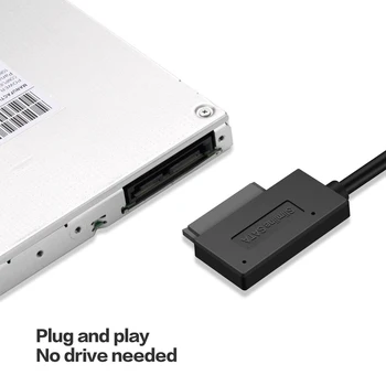 0,35 m SATA USB 2.0 Į 6 7P Kabelis Keitiklis Išorės Optinis įrenginys Adapteris Nešiojamas kompiuteris CD, DVD) PC Linija Perdavimo Sąsiuvinis Optinis įrenginys