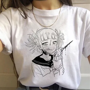 Anime Mano Herojus akademinės bendruomenės Cosplay Moterų marškinėliai Senpai T-shirt HimikoToga Polyster Marškinėlius Grafinis Trumpas Rankovės Top Marškinėliai