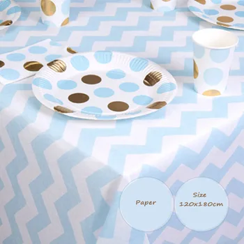 Gimtadienio TableclothPink Mėlyna Spalvinga Plastikinė Staltiesė Vaikams Gimtadienio Dekoravimas Vestuvių Baby Shower