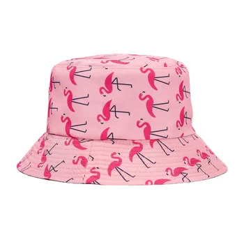 2021 Prabanga Panama Kibiro Kepurę Vyrai Moterys Vasarą Kibirą Bžūp Flamingo Spausdinti Bobą Skrybėlių Hip-Hop Gorros Žvejybos Žvejys Skrybėlę