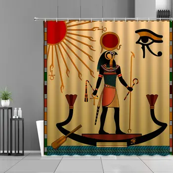 Senovės Egipto Dušo Užuolaidos Egipto Faraonas Kleopatra Dievo Šviesą Etninės Stiliaus Namų Dekoro Vonios Užuolaidos Vandeniui Ekrano