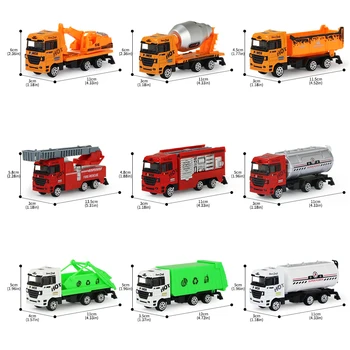 3 VNT/Set Mini Lydinio Projektavimas Priešgaisrinės Policijos Sunkvežimiai Modeliavimas Automobilių Diecast Stumdomas Transporto priemonės Modelis Žaislai Vaikams Gimtadienio Dovanos