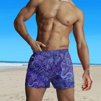 2021 Nauja Fitneso Spausdinimo Greitai-džiovinimo Paplūdimio Šortai vyriški maudymosi Kostiumėliai, vyriškos Maudymosi Glaudės Vasaros Maudymosi Paplūdimio Šortai, Banglentės