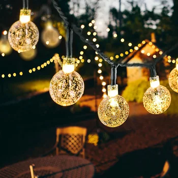 Saulės Lempa String LED String Pasakų Žibintai, Saulės Energijos Dvi Funkcijas Girliandas Sodo Kalėdų Dekoras, Šviesos, Lauko