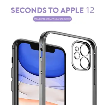 Nauja Aikštės Danga Soft Case For iPhone 12 11 Pro Max XS Max 12Pro 6 6s 7 8 Plius XR X 12Mini SE 2020 Skaidrus Atveju Galinį Dangtelį