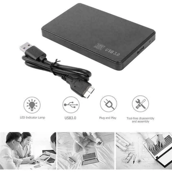 1PCS Sunku ir 1PCS USB 3.0 Kabelį Ratai 2.5 Colių HDD SSD Atveju Sata į USB 3.0 Kietojo Disko Aukštos Kokybės Gaubtas, 5Gbp Dėžutę