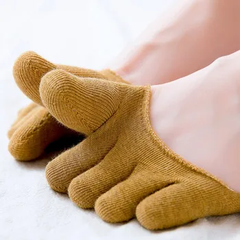 Moterų Kojų Kojinės Žemų dažnių Kvėpuojantis Absorbentas Nematomas 5 Pirštu Kojinės Medvilnės Patogus Kojų Kojinės vyriškos 5 Pirštas Trumpas Kojinių