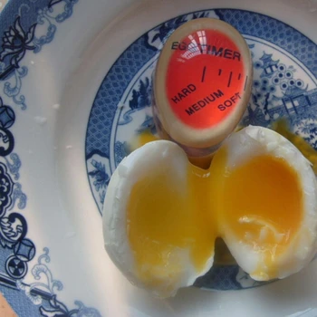 1pc Spalva Keičiasi Kiaušinių Laikmatis Derva Medžiaga Puikiai priemonių Virtas Kiaušinis Pagalbininkas Temperatūra Virtuvės Raudona Laikmatis laikmatis Kiaušiniai X7W8